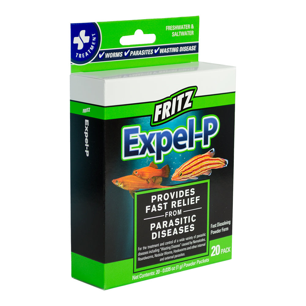 Front of Fritz Expel-P Parasitic Fish Medication 20 Count