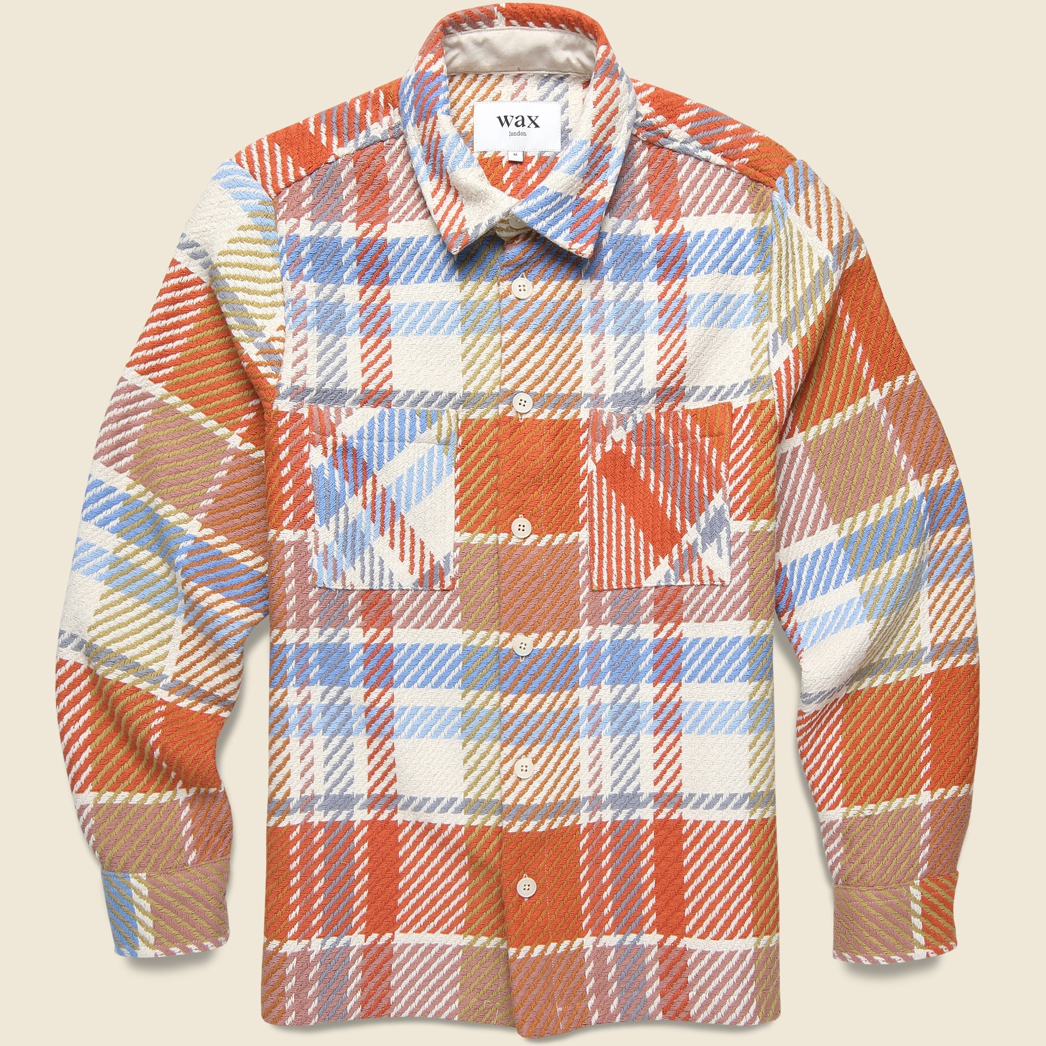 Whiting Overshirt - Bude Check Pastel - Wax London - STAG Provisions - Tops - L/S Woven - Plaid