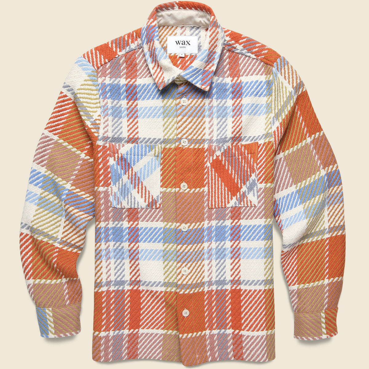 Whiting Overshirt - Bude Check Pastel - Wax London - STAG Provisions - Tops - L/S Woven - Plaid