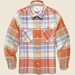 Whiting Overshirt - Bude Check Pastel - Wax London - STAG Provisions - Tops - L/S Woven - Plaid